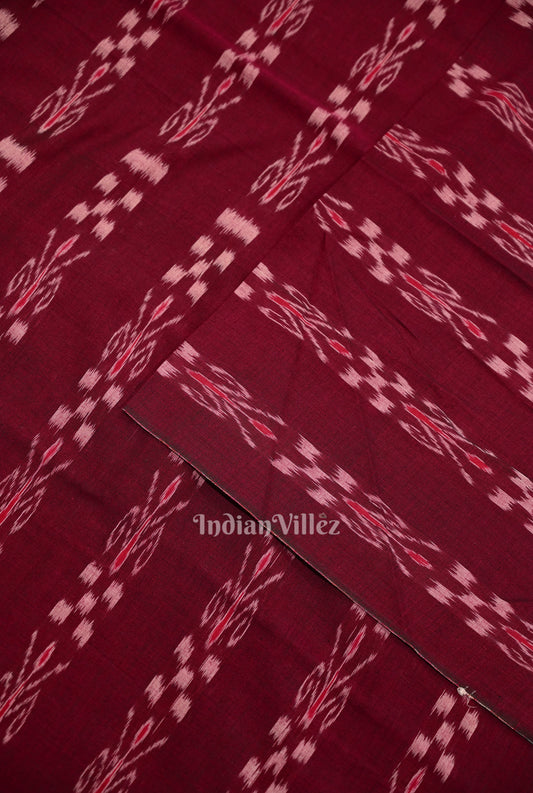 Purple Mayur Chandrika Sambalpuri Ikat Cotton Fabric