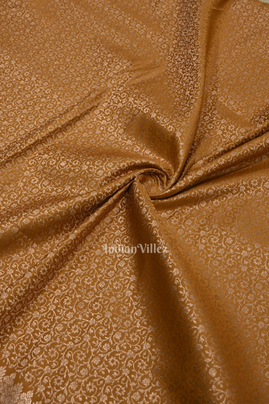 Rust Orange Dual Tone Pure  Meenakari Mashru Satin Silk Banarasi Saree