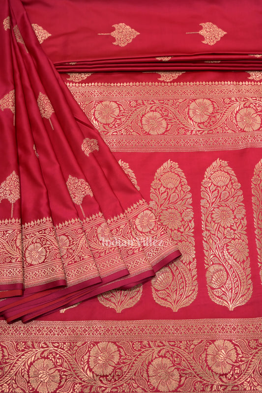 Latest Gergeous Bridal Rani Pink Soft Pure Mashru Satin Silk Banarasi Saree