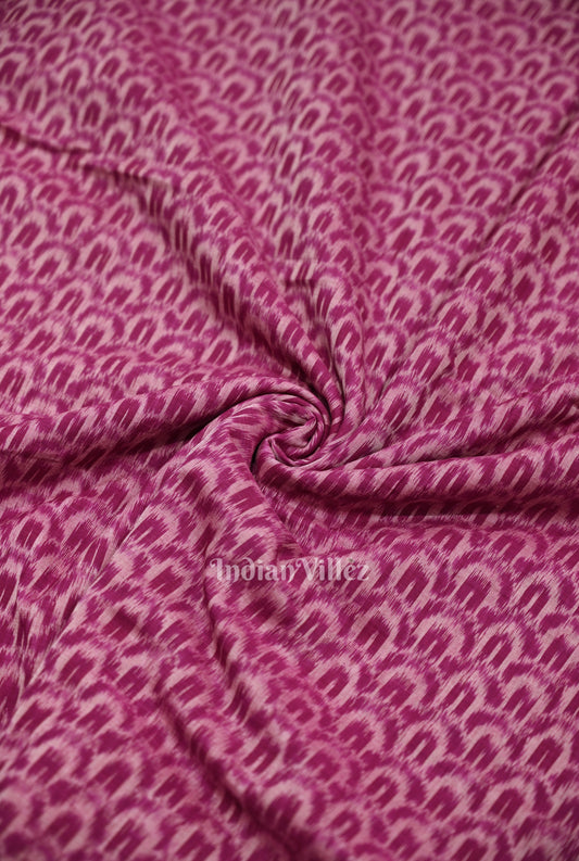 Magenta Pink Sambalpuri Odisha Ikat Cotton Fabric