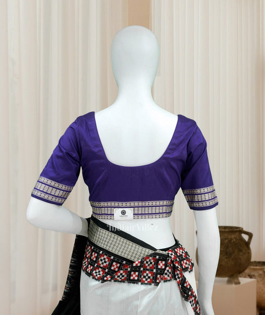 Violet Pure Odisha Ikat Sambalpuri Cotton Blouse