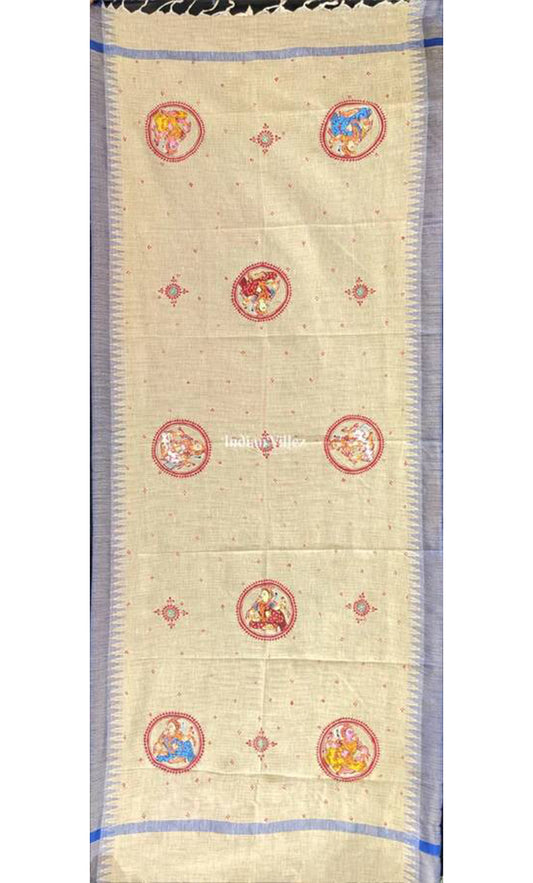 Nartaki Tussar Pattachitra Dupatta