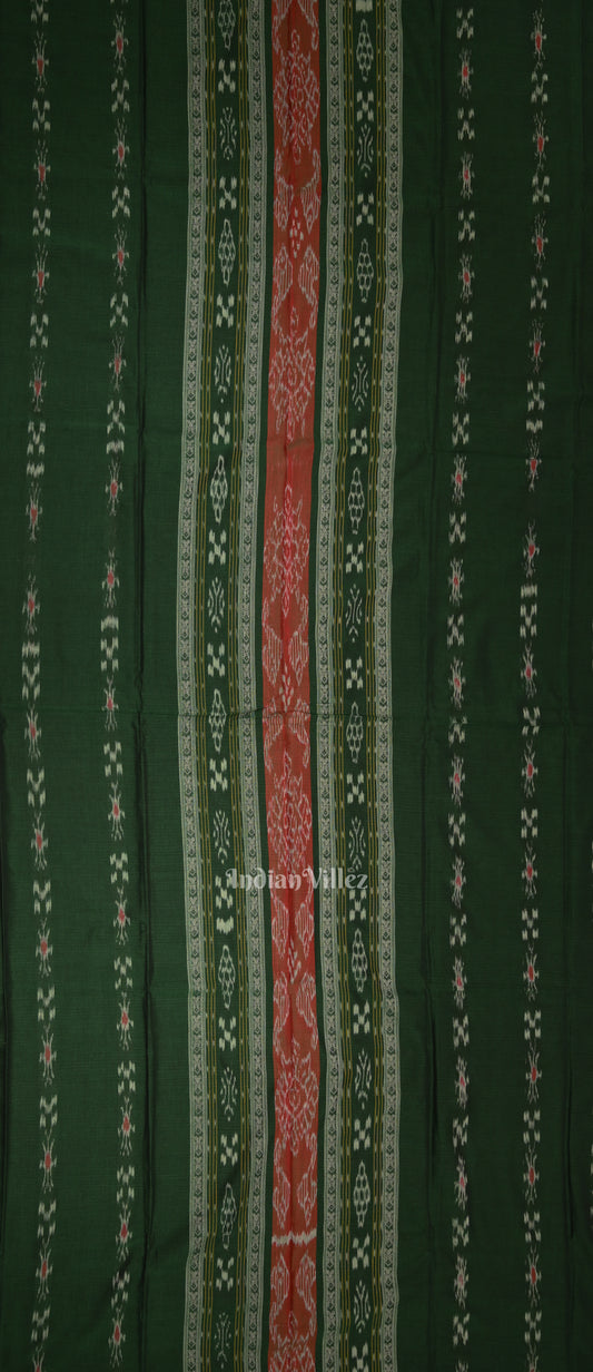 Green Pink Pasapali Sambalpuri Cotton Dress set with Dupatta