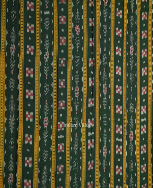 Green Cream Maniabandha Sambalpuri Cotton Dress set & Dupatta