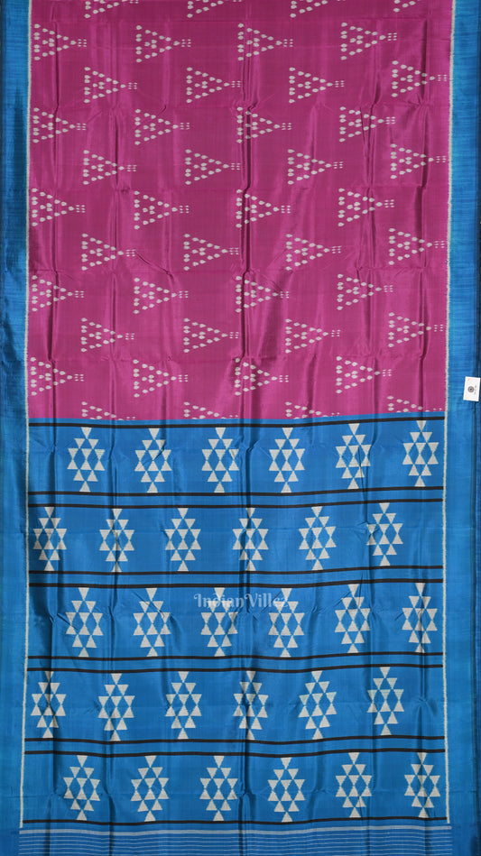 Magenta Pink Jhoti Odisha Ikat Contemporary Designer Saree