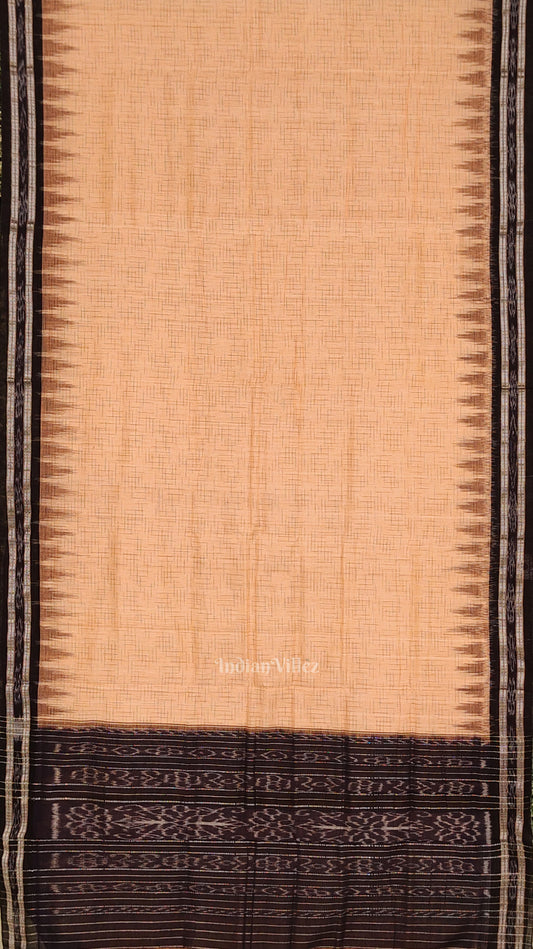 Peach Colour Jharana Maniabandha Cotton Saree