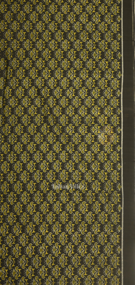 Black Mehendi Odisha Ikat Sambalpuri Dress Set & Dupatta