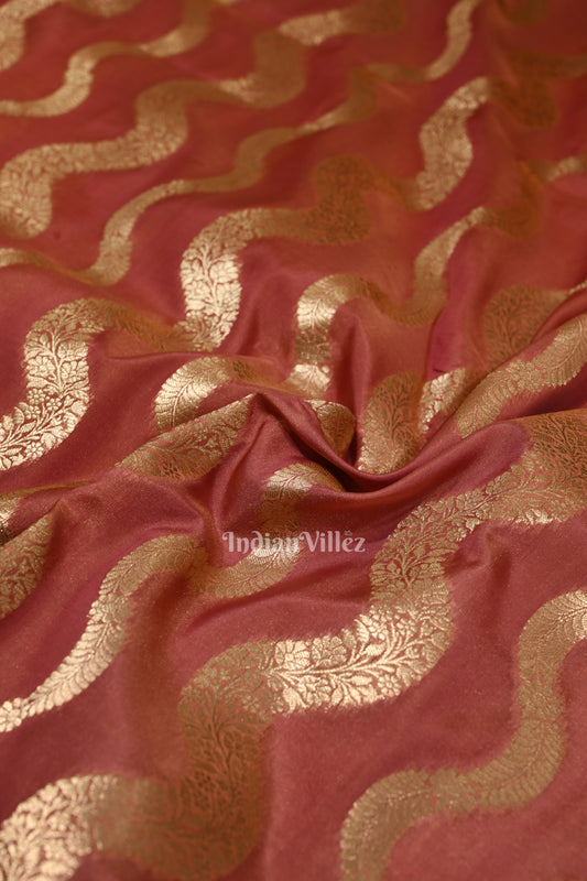 Exclusive Bridal Pink Meenakari Pure Mashru Satin Silk Banarasi Saree