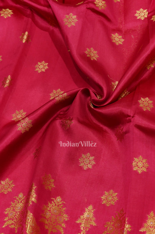 Exclusive Rani Pink Kora Organza Banarasi Silk Saree
