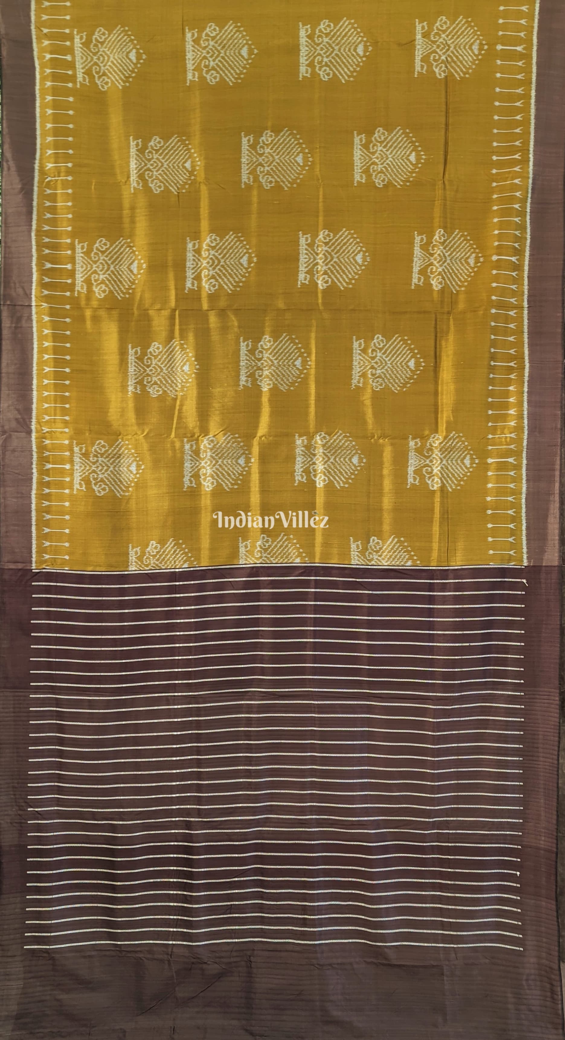 Mehndi Green Odisha Ikat Contemporary Silk Saree