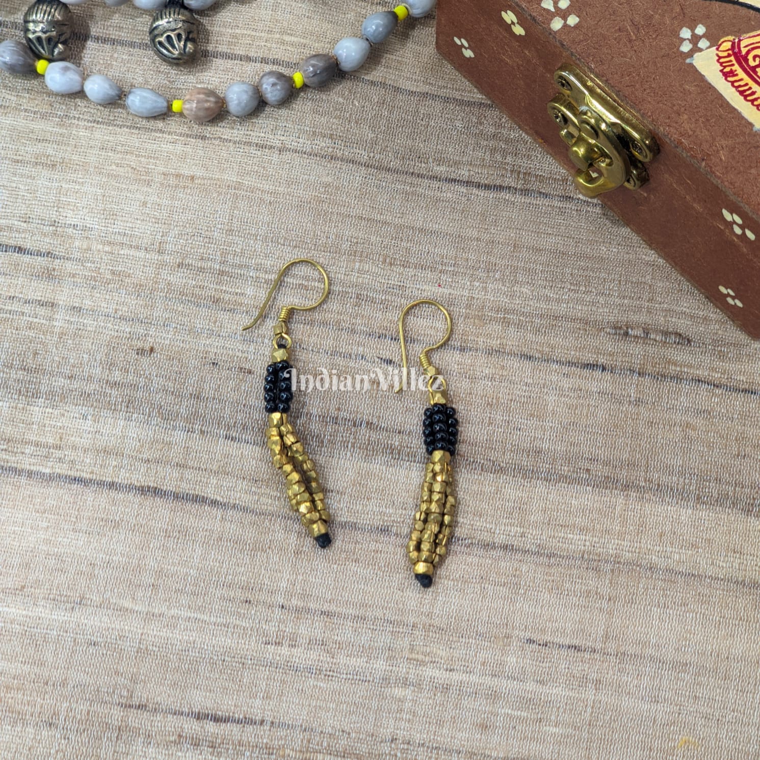 Handmade Dhokra Tribal Earring – IndianVillèz - Main Image
