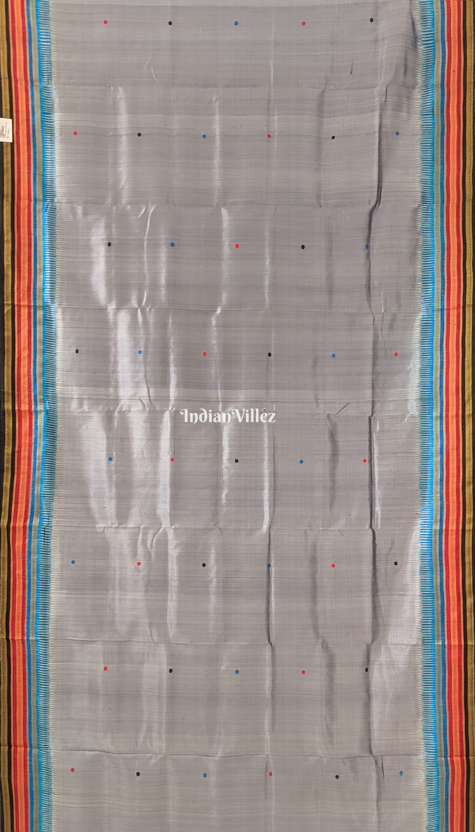 Grey Odisha Ikat Kathiphera Khandua Silk Saree