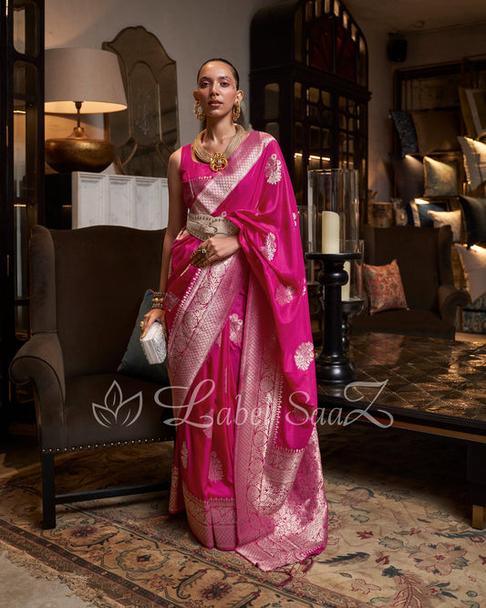 Light Pink Pure Khaddi Gergette Baarasi with Nylon Weaving