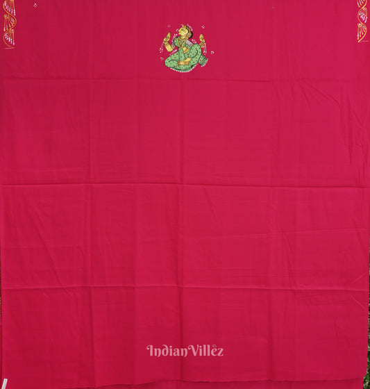 Rani Pink Nartaki Musical Theme Pattachitra Kurti Dress Material