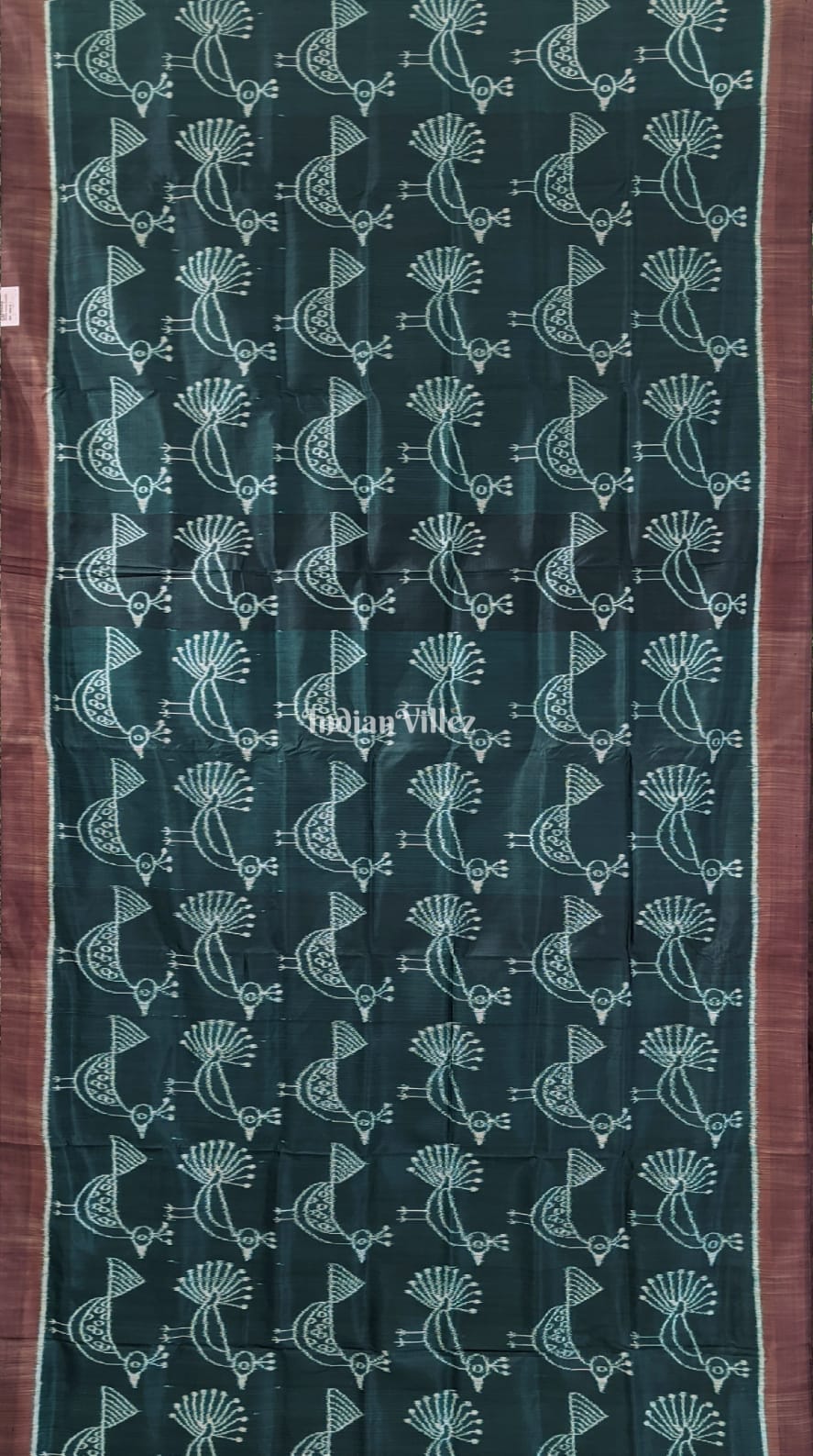 Rama Green Odisha Ikat Designer Contemporary Silk Saree