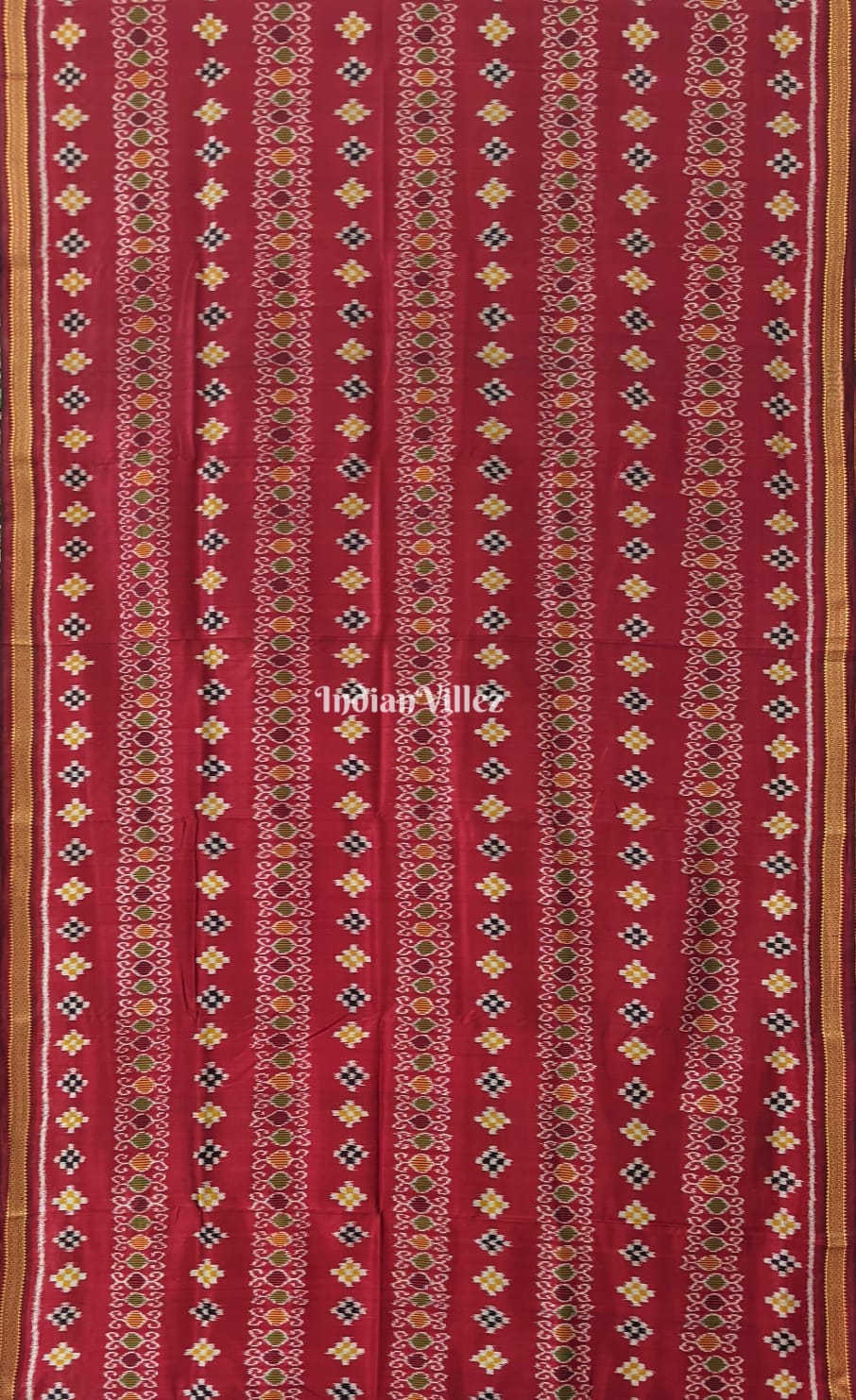Maroon Body Pasapali Khandua Silk Saree