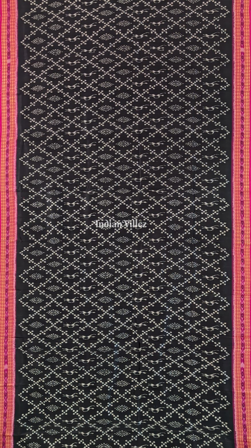 Black Tribal Body Odisha Handloom Khandua Silk Saree