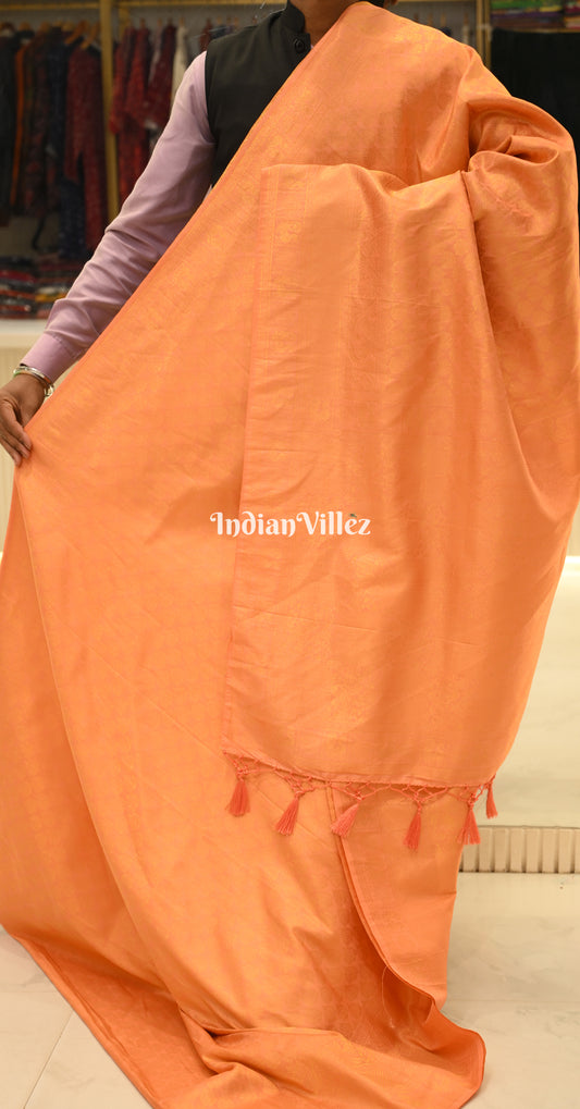 Rust Orange Pure Kanjivaram Silk Saree