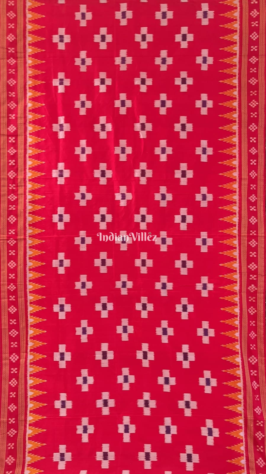 Red Pasapali Odisha Handloom Khandua Silk Saree