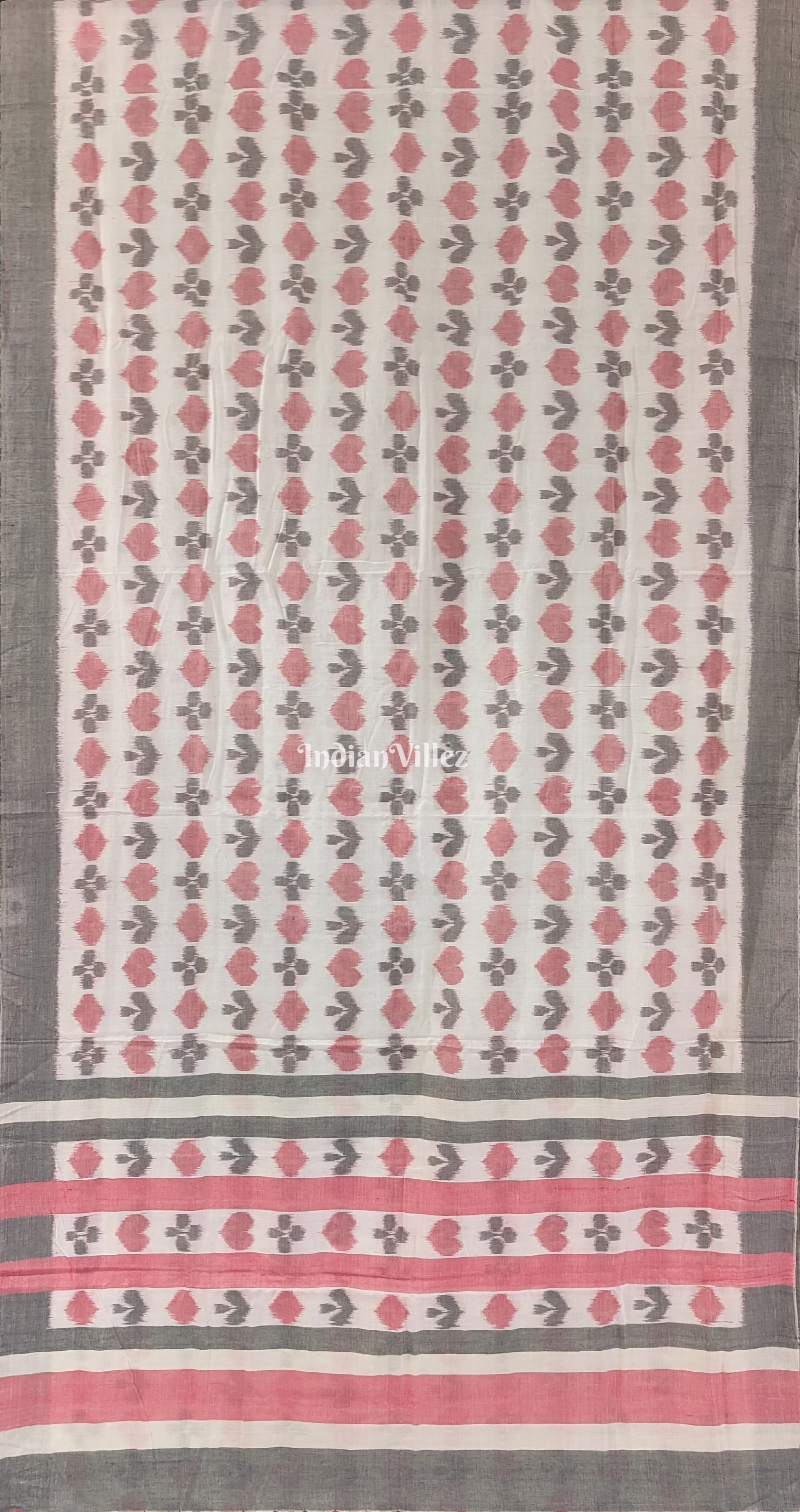 Playing Card Design Odisha Ikat Sambalpuri Pure Cotton Saree