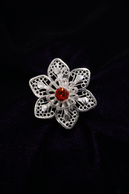 Designer Women Handmade filigree Silver Ring