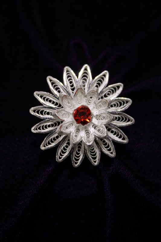 Designer Tarakasi Silver Filigree Ring