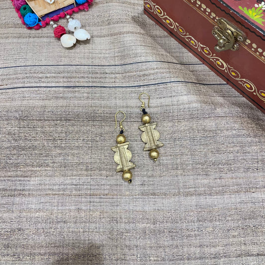 Ball Design Handcrafted Dokra Tribal Earring