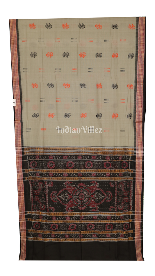 Grey Odisha Handloom Doll Bomkai Cotton Saree