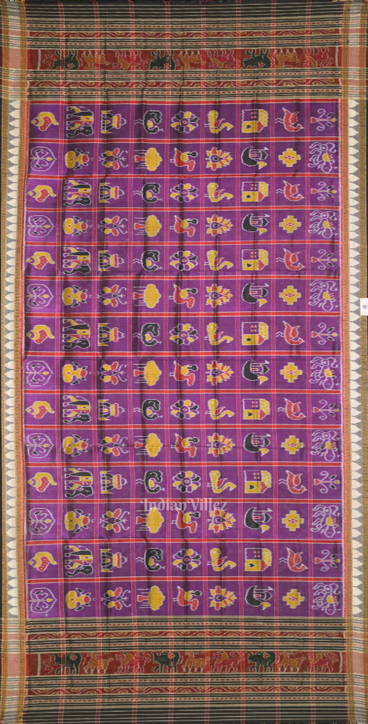 Purple Odisha Handloom Nabakothi Silk Dupatta