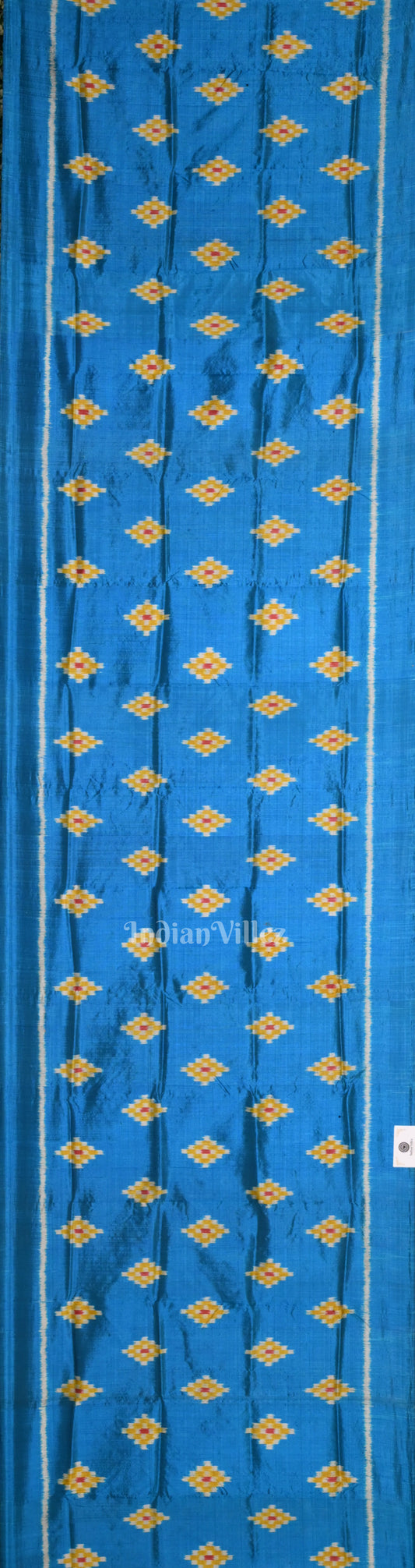 Peacock Blue Odisha Ikat Pure Sambalpuri Silk Stole
