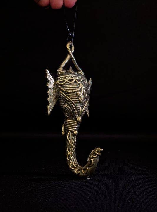 Handmade Dhokra Elephant Head Hander