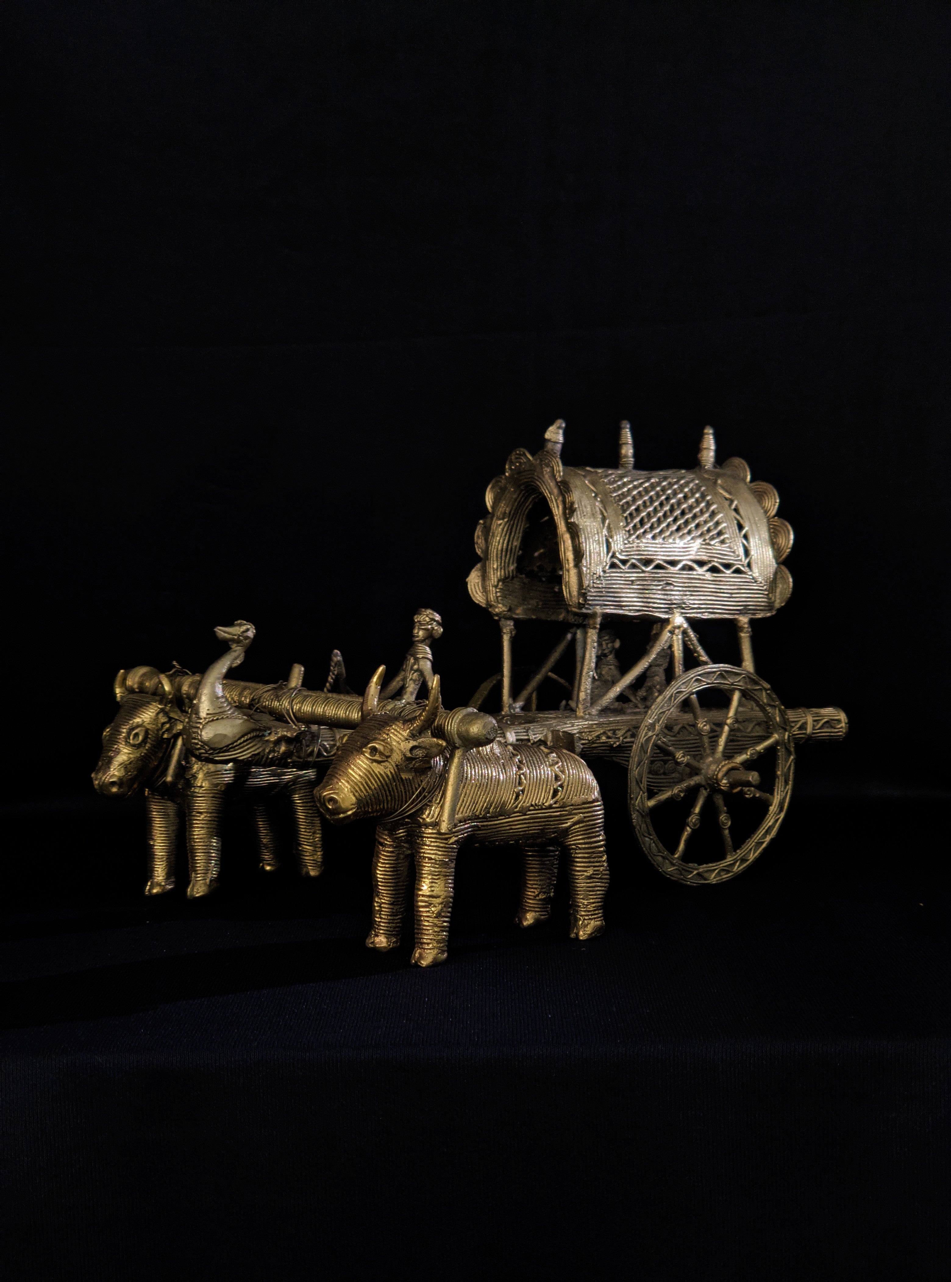Dhokra Bullock Cart Brass Meta Craft