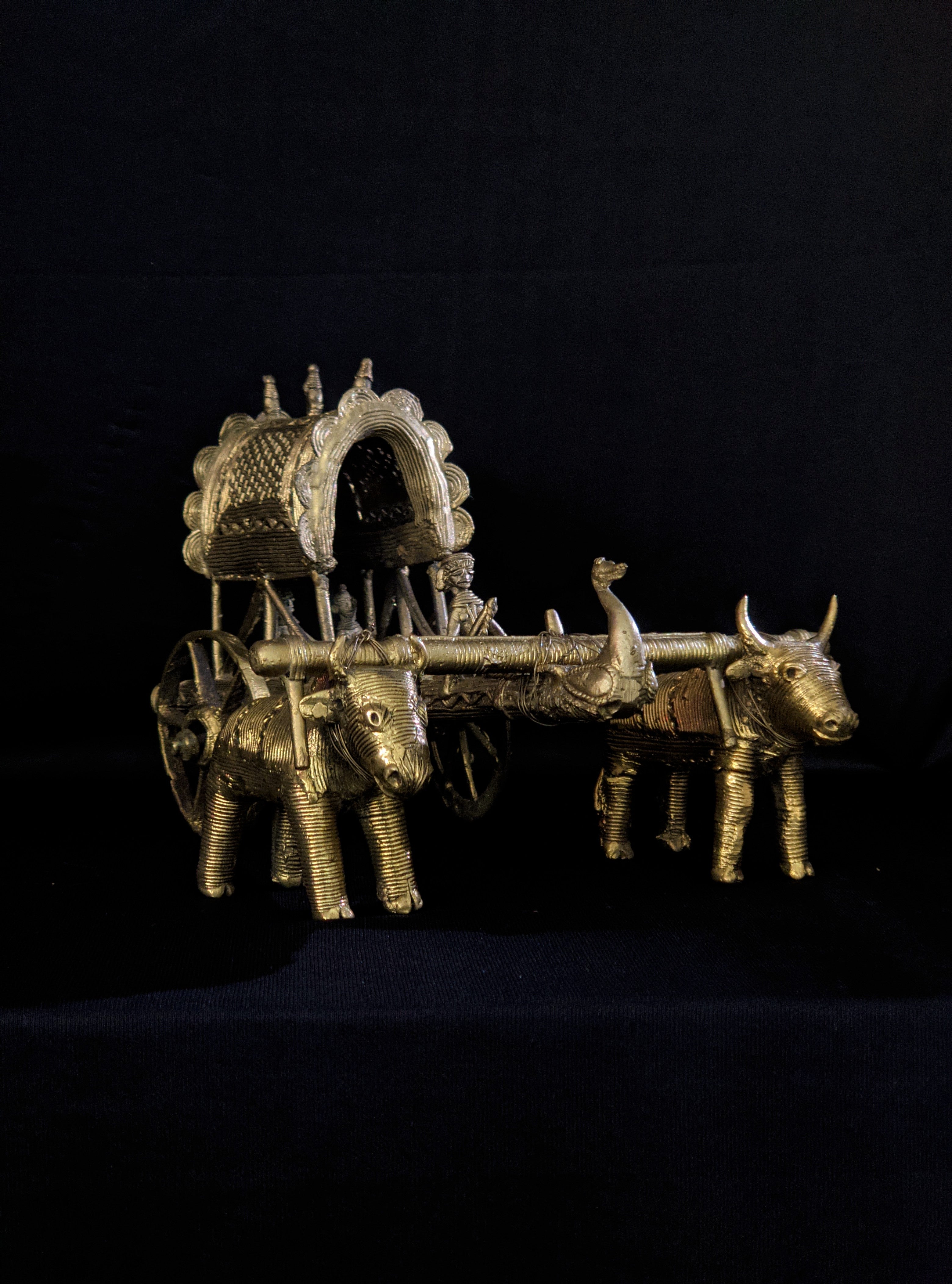 Dhokra Bullock Cart Brass Meta Craft