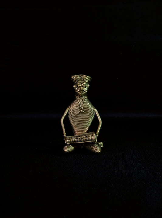 Handmade Dhokra - Musician with Dhol