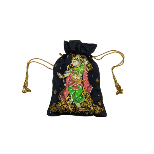 Navi Blue Nartaki Pattachitra Potli Bag