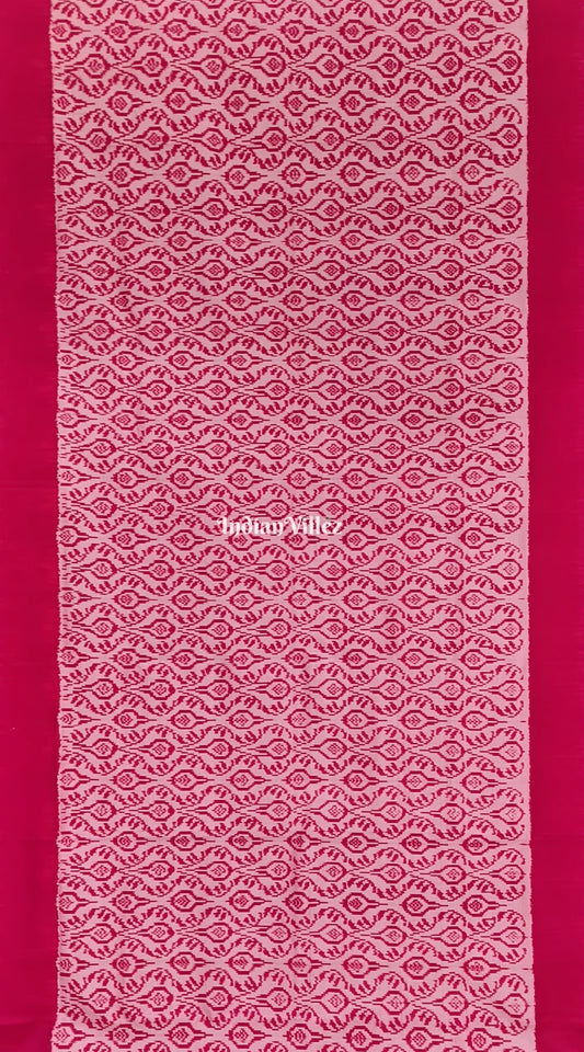 Baby Rani Pink Dual Tone Pochampally Ikat Silk Saree