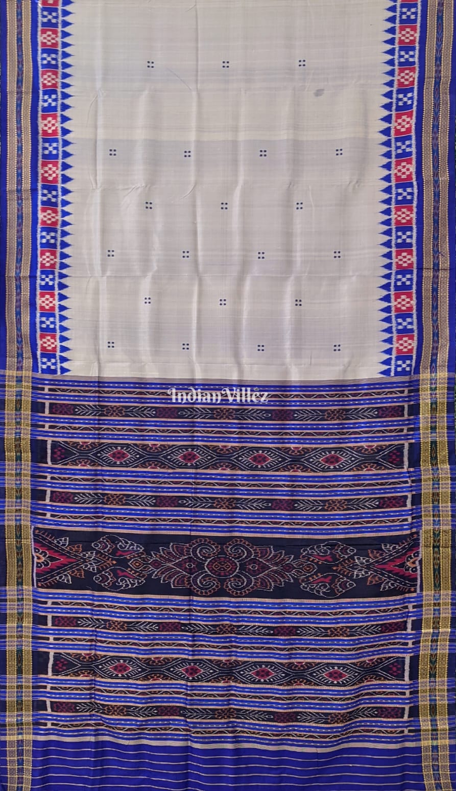 Light Purple Butta Design Pasapali Khandua Silk Saree