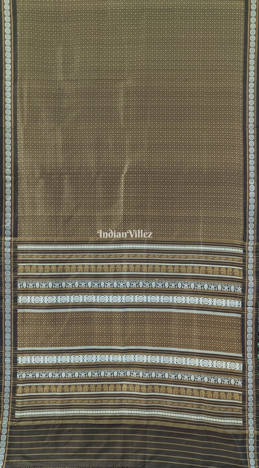 Coffee Kalyani Bomkai Exclusive Designer Sambalpuri Silk Saree