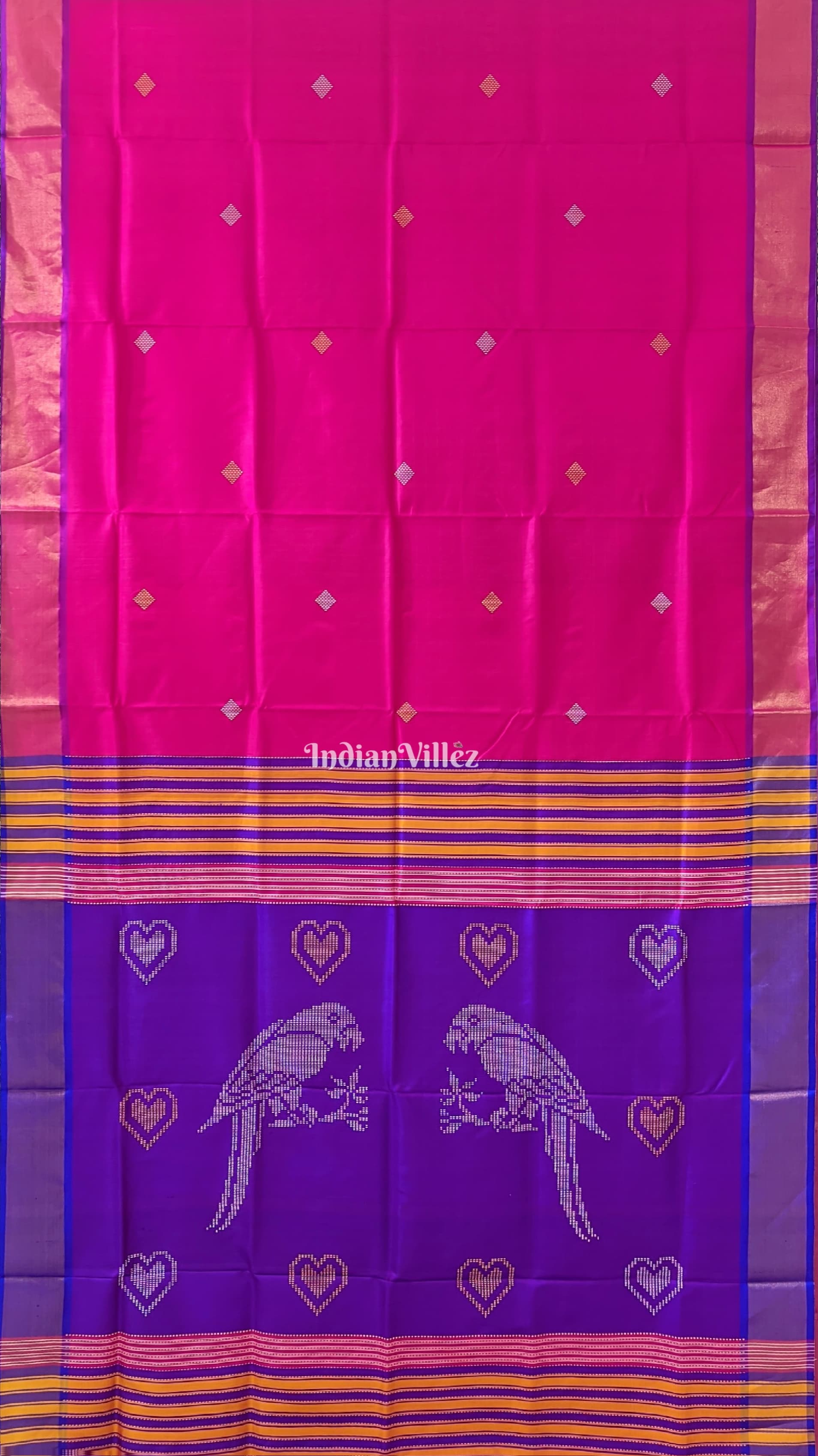 Violet Raani Handwoven Soft Silk Saree