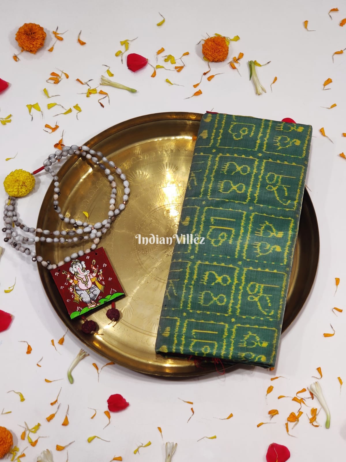 Shree Laxmi Pada Sambalpuri Ikat Silk Pastel Saree