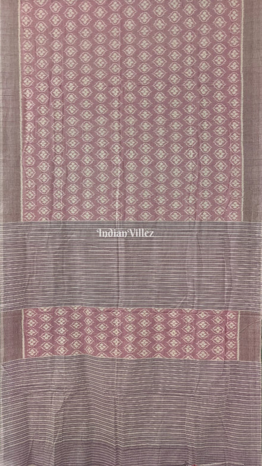 Mauve Odisha Ikat Pure Sambalpuri Cotton Saree