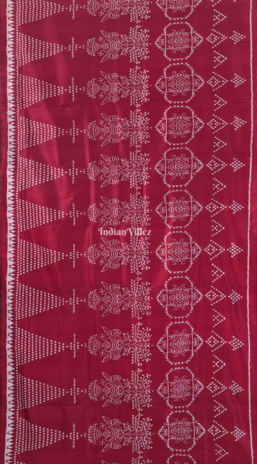 Maroon Odisha Ikat Designer Contemporary Silk Saree