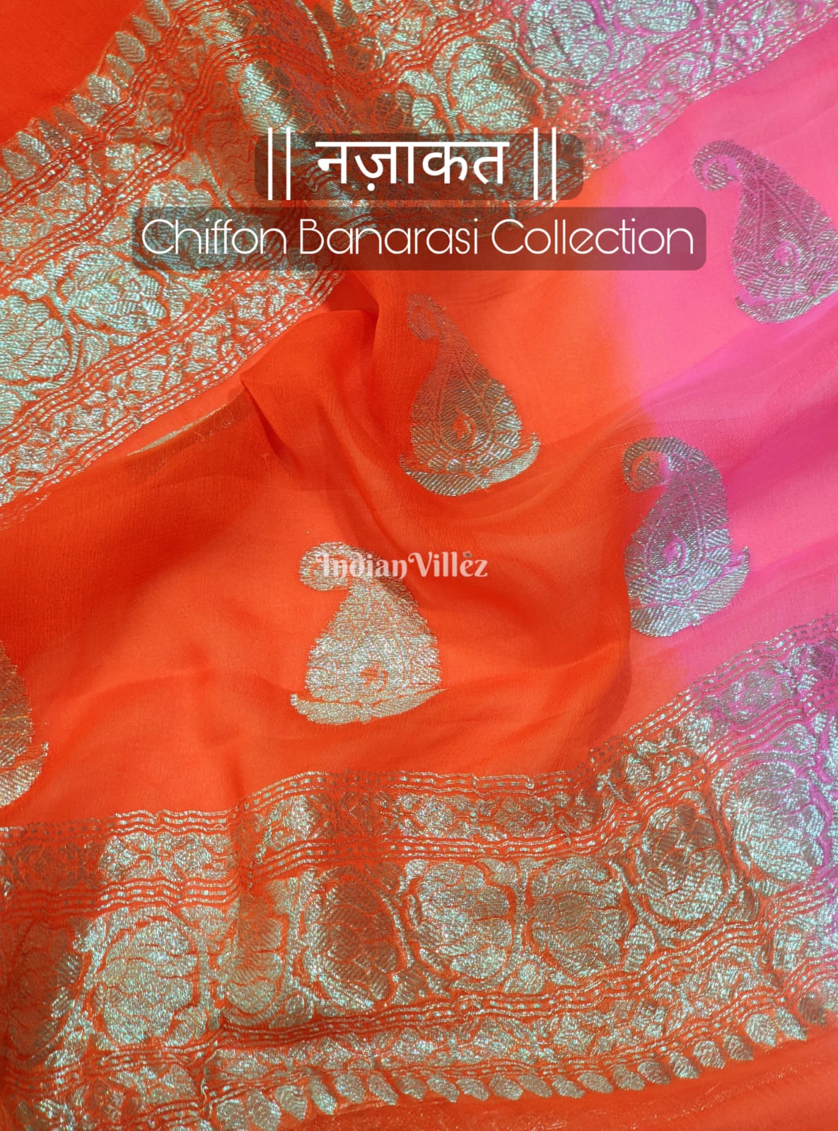 Khaddi Chiffon Banarasi Handloom Saree