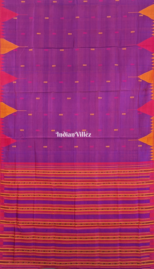 Purple Ganga-Jamuna Gopalpur Tussar Silk Saree