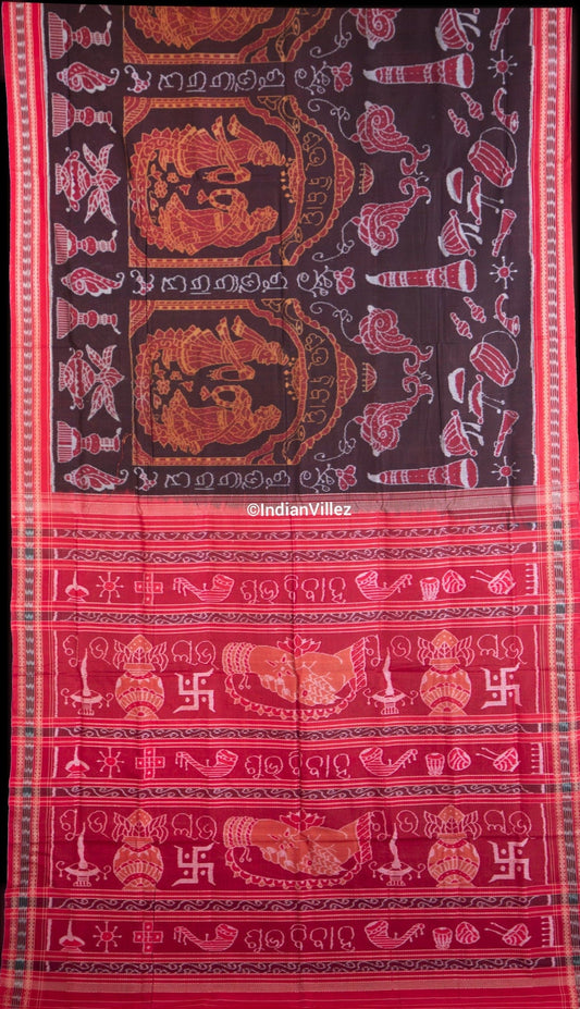 Subhavivah Sambalpuri Ikat Cotton Saree