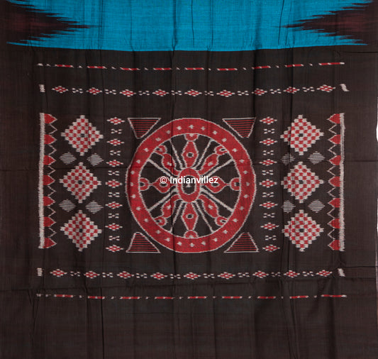 Blue Kargil Kumbha Cotton Ikat Handloom Cotton Saree – IndianVillez