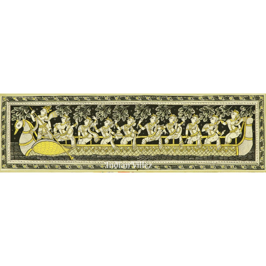 Lord Krishna Nabakeli Theme Odisha Pattachitra Painting