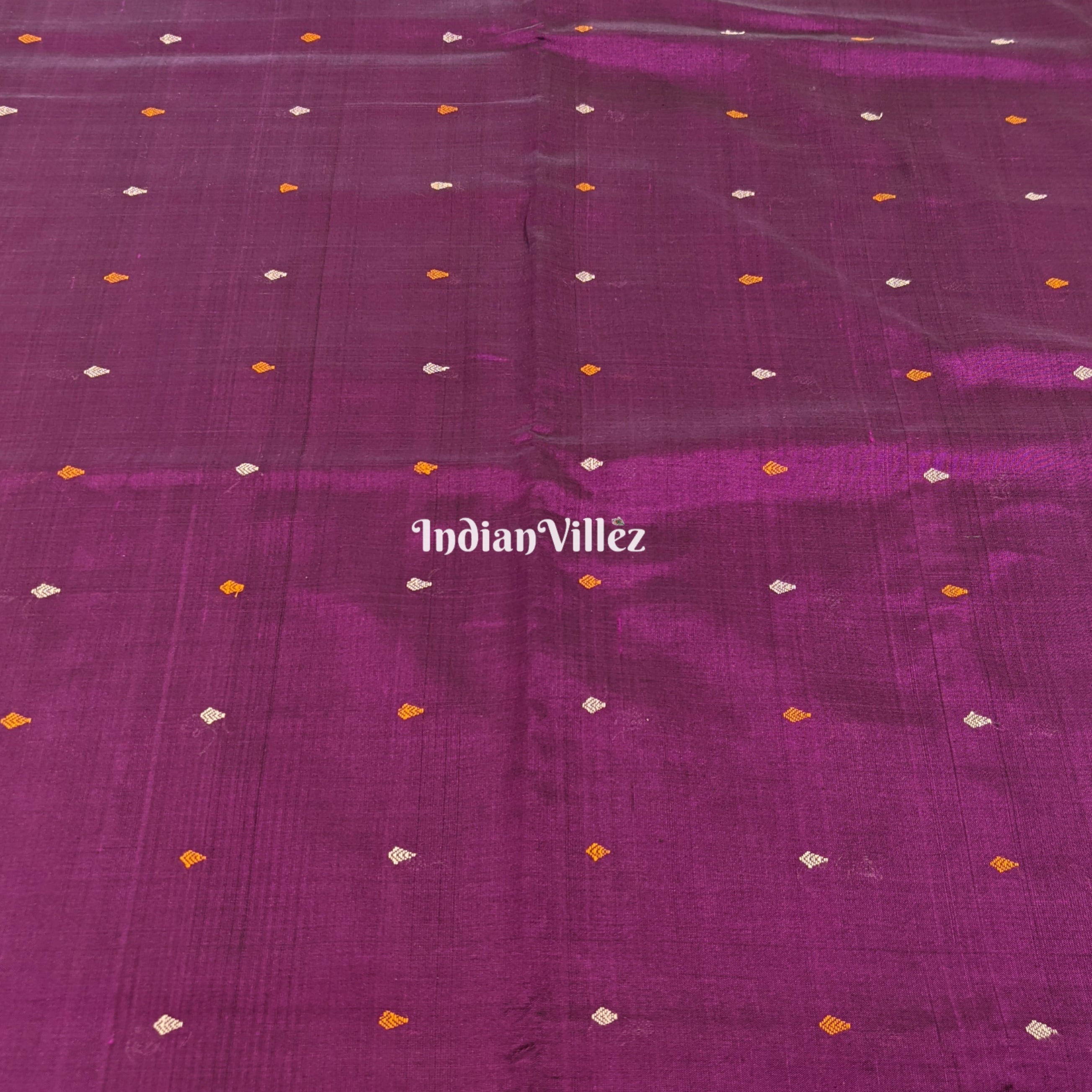 Magenta Bomkai Silk*Cotton Ikat Fabric