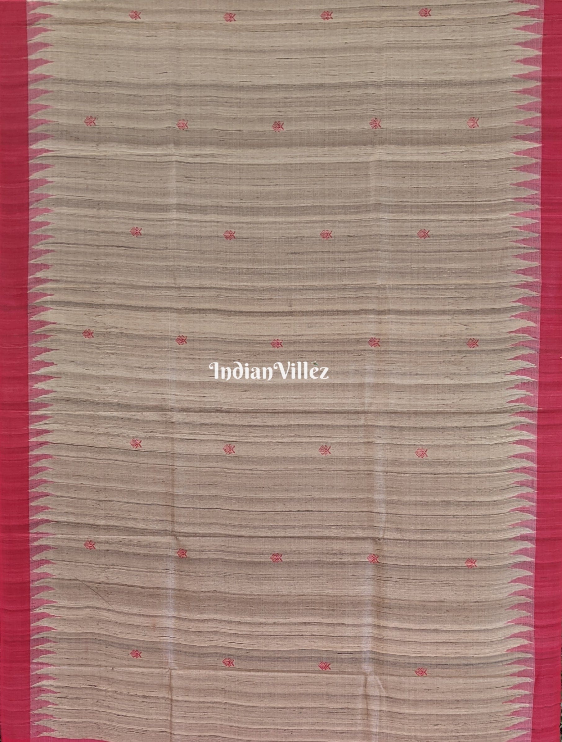 Chandan Color Odisha Handloom Gopalpur Tussar Silk Saree