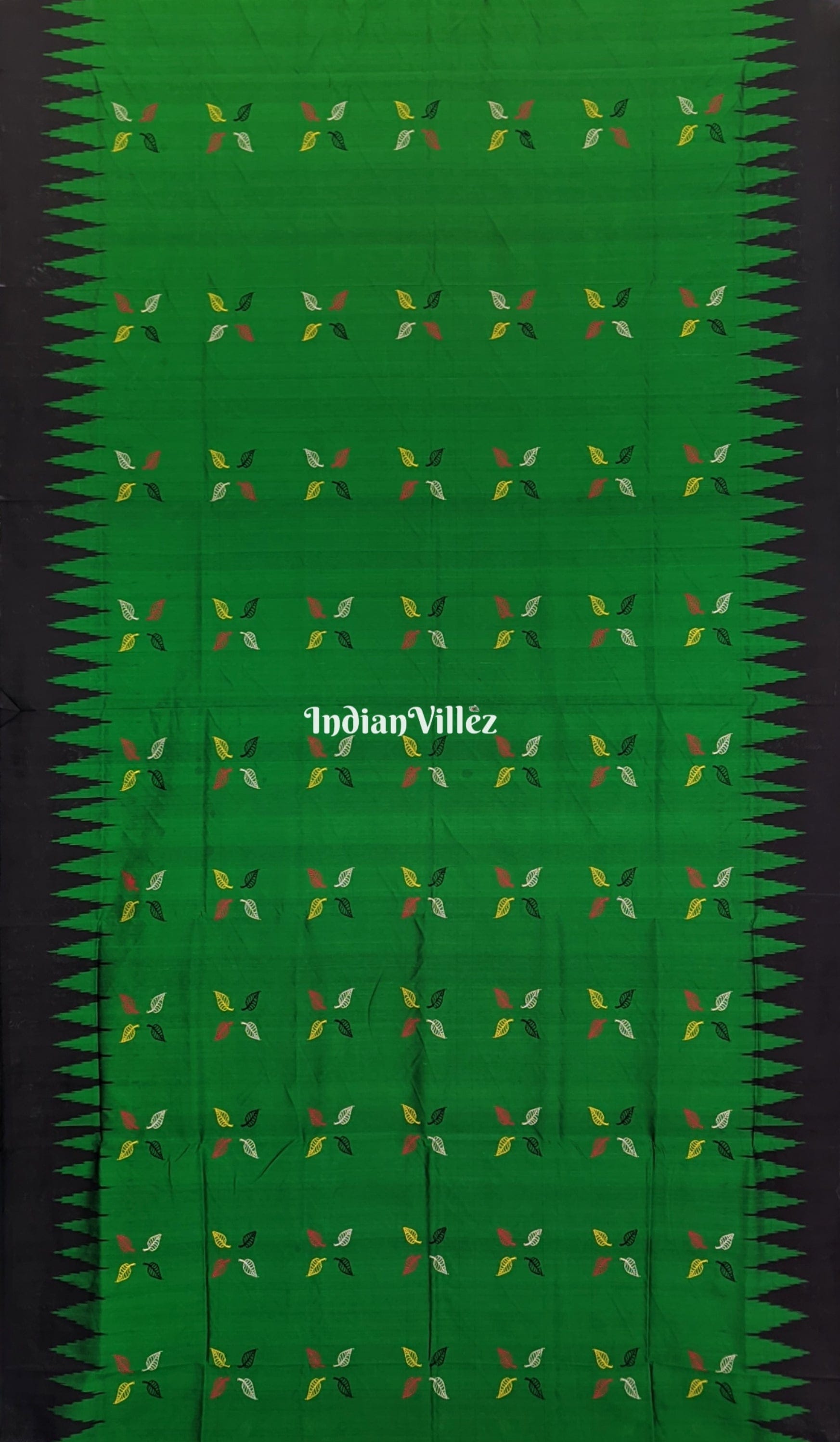 Green Leaf Design Odisha Handloom Bomkai